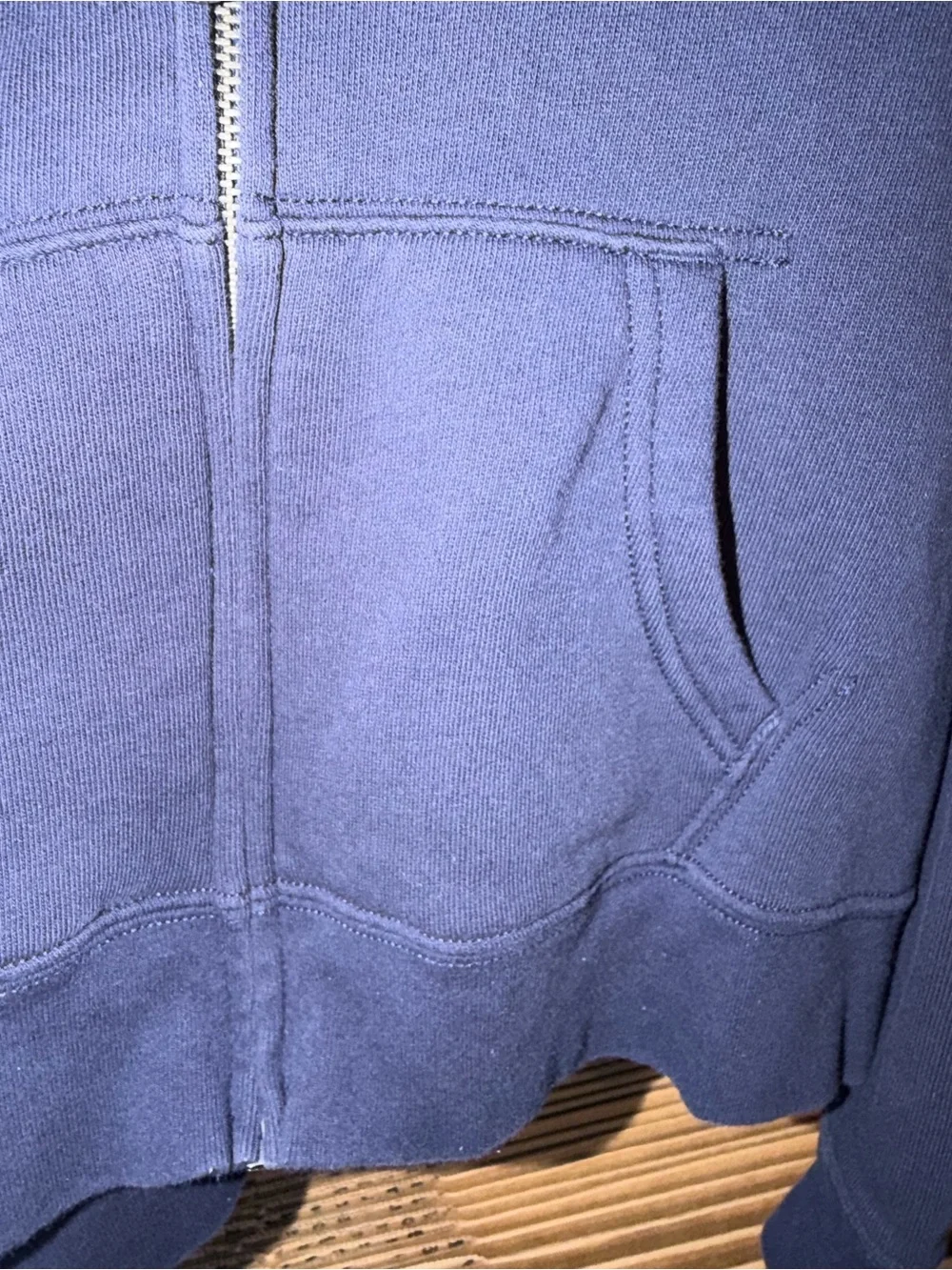 Ralph Lauren Navy Zip Hoodie with Red Pony. Size 10/12
